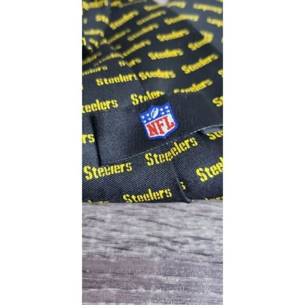 Vintage Pittsburgh Steelers‎ Tie STEEL CURTAIN NFL Polyester Dry Clean Only.